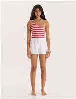 4th & Reckless Beach Shorts with Linen White