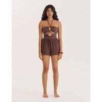 4th & Reckless Beach Shorts with Linen Chocolate