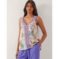 Printed V-Neck Cami Top