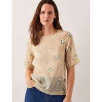 Sheer Embroidered Floral Top
