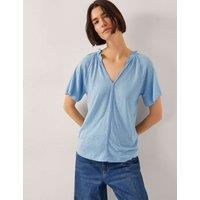 Linen Rich V-Neck Top