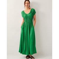 Jersey V-Neck Waisted Maxi Dress