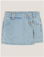 Denim Embellished Skort (3-13 Yrs)