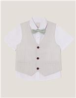 3pc Shirt & Waistcoat Set with Bow (18 Mths - 13 Yrs)