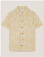 Cotton Blend Palm Print Shirt (2-13 Yrs)
