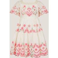 Pure Cotton Broderie Dress (3-13 Yrs)