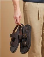 Jones Bootmaker Suede Sandals Dark Brown