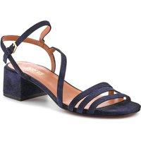 Jones Bootmaker Leather Strappy Block Heel Sandals Navy
