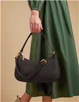 Leather Multi-Fasten Shoulder Bag