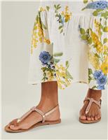 Metallic Sparkle Strappy Flat Sandals