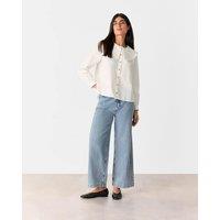 Pure Cotton Oversized Collared Blouse