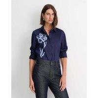 Pure Cotton Embroidered Floral Shirt