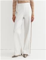 Side Stripe Elasticated Waist Wide Leg Joggers