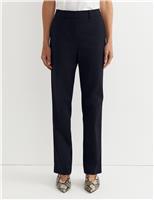 Cotton Rich Straight Leg Trousers