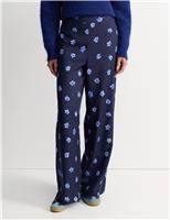 Pure Lyocell Floral Wide Leg Trousers