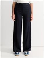 Wool Blend Wide Leg Trousers