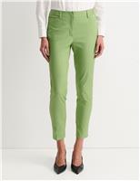 Cotton Rich Slim Fit Ankle Grazer Trousers