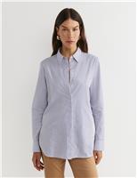 Pure Cotton Striped Collared Shirt