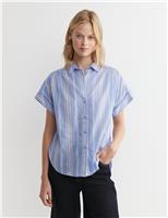 Pure Cotton Striped Relaxed Shirt