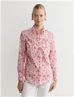 Pure Cotton Floral Collared Shirt
