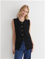 Button Through Knitted Vest