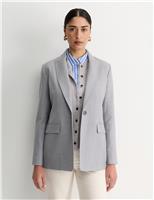 Wool Blend Tailored Blazer