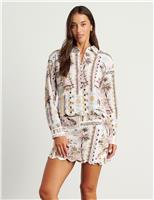 Linen Rich Printed Shirt