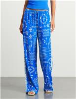 Printed Drawstring Trousers