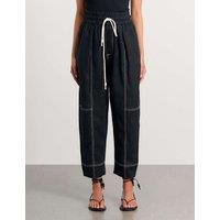 Jag Pure Linen Cargo Pull On Trousers Black