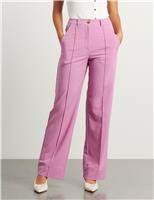 Pintuck Straight Leg Trousers