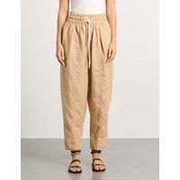 Jag Pure Linen Cargo Pull On Trousers Sand