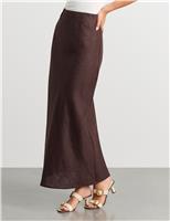 Pure Linen Maxi Slip Skirt