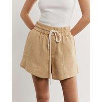 Jag Pure Linen High Waisted Shorts Sand
