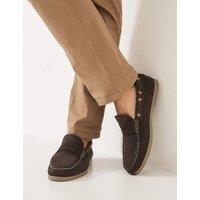 Nubuck Slip-On Deck Shoes