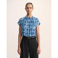 Pure Silk Sequin Print Top