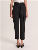 Belted Straight Leg Trousers