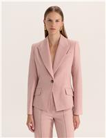Wool Rich Tailored Single Breasted Blazer