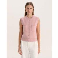 Wool Rich Button Detail Knitted Vest