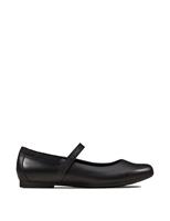 Kids Leather Riptape School Shoes (3 Large - 5 Large)