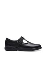 Clarks Kids' Leather Riptape School Shoes (8 Small - 2 Large) Black