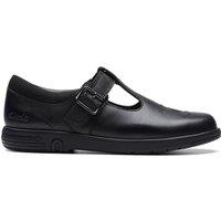 Clarks Kids' Leather Riptape School Shoes (8 Small - 2 Large) Black