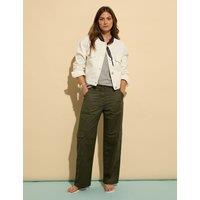 Cotton Rich Cargo Wide Leg Trousers