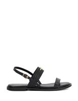 Leather Branded Strappy Flat Sandals