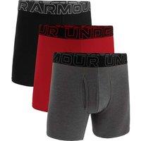 Under Armour 3 Pack Performance Cotton Rich Boxers Grey Mix