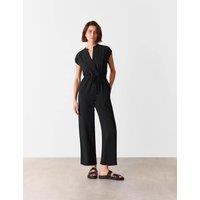 Whistles Drawstring Sleeveless Jumpsuit Black