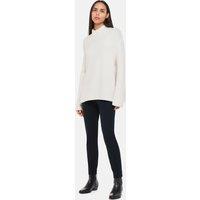Whistles Cotton Rich Skinny Ankle Grazer Trousers Navy