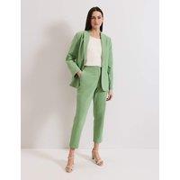Cotton Rich Tapered Ankle Grazer Trousers