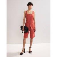 Linen Rich Belted Long Shorts