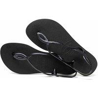 HAVAIANAS Ankle Strap Flat Flip Flops Black
