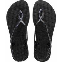 HAVAIANAS Ankle Strap Flat Flip Flops Black